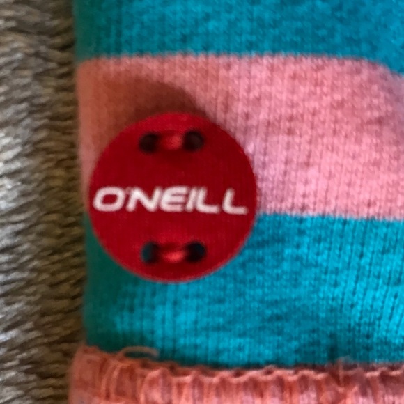 O’Neill pink blue stripe graffiti hoodie Size L - Picture 12 of 12
